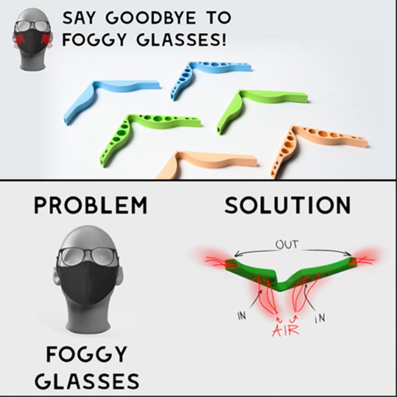 2 / 5 Pcs Fog-Gratis Accessoire Voor Gezicht Covers Voorkomen Brillen Beslaan Duurzaam Anti-Fog Apparaat zeggen Geen Te Mistig Bril