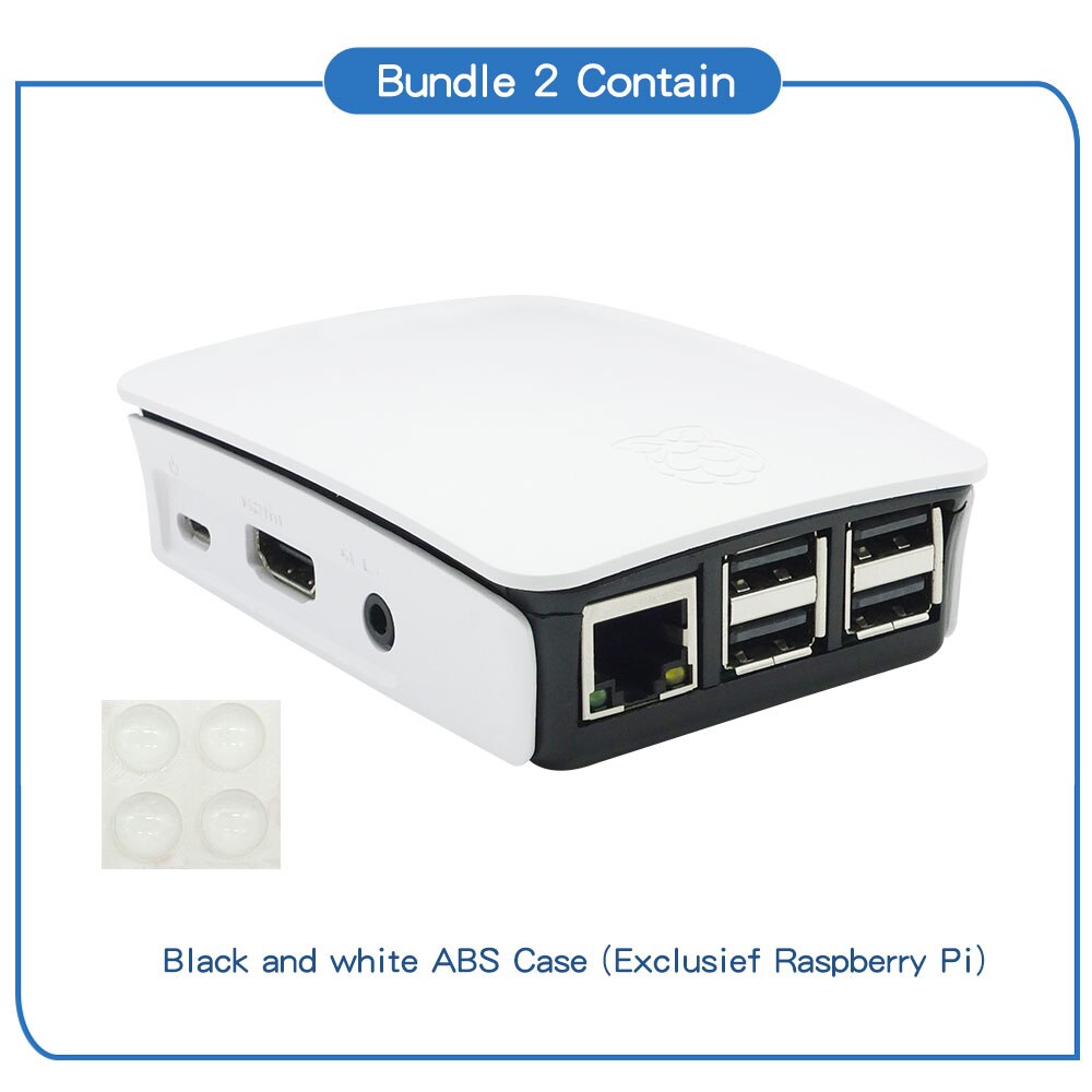 Raspberry Pi 3 Model B case 4 colors for Raspberry Pi 3 Model B+ , Pi 3 Model B: Black and white case