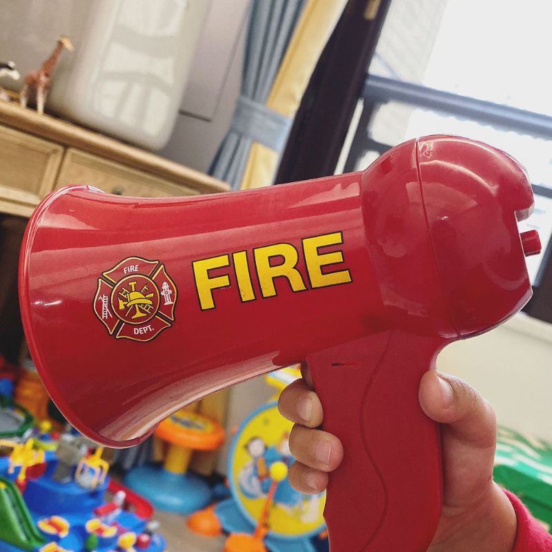 Fire Fighting Megaphone for Kids Pretend Cosplay Firemen Portable Hand Loud Clear Speaker Toys