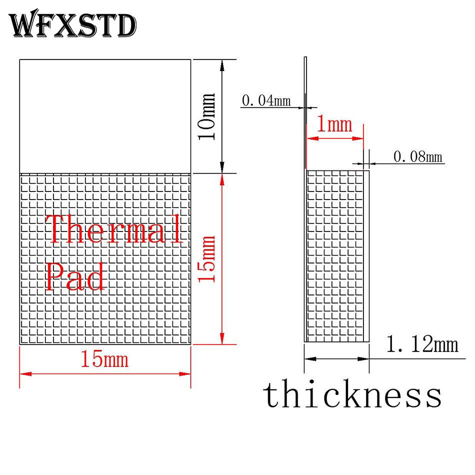Wfxstd 1mm silicon gpu lämpötyyny laird kannettavan tietokoneen grafiikkamuistiin beiqiao prosessori gpu lämpösilica pad flex 740 johtava tyyny
