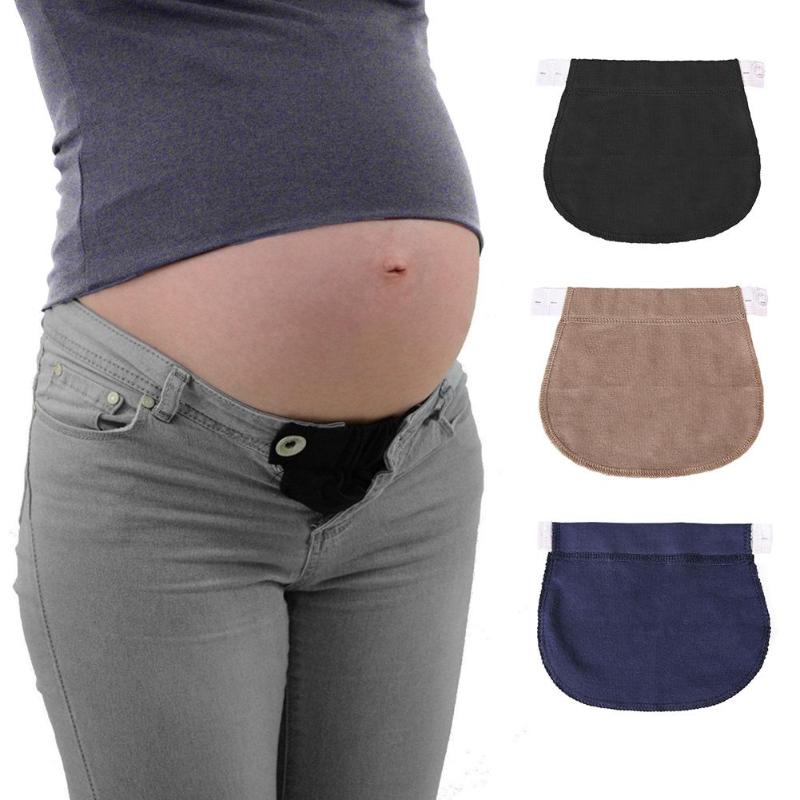 Maternité grossesse ceinture ceinture réglable pantalon élastique bouton étendu réglable taille élastique Extender ceinture