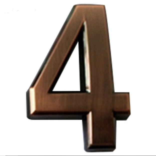 rom Port nummer 0-9 1pc moderne bronse farge hus hotell dør adresse plakett nummer sifre klistremerke tallerken skilt convinient: Nummer 4 / 5cm x 4cm