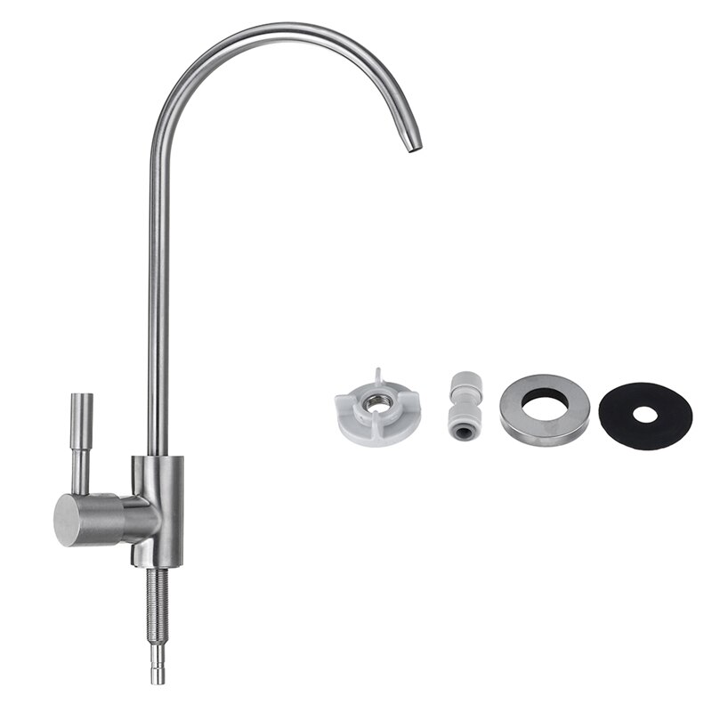 360 Degree 304 Stainless Steel Kitchen Sink Faucet Single Lever Cold Water Tap Drinking Water Filter Faucet for Home