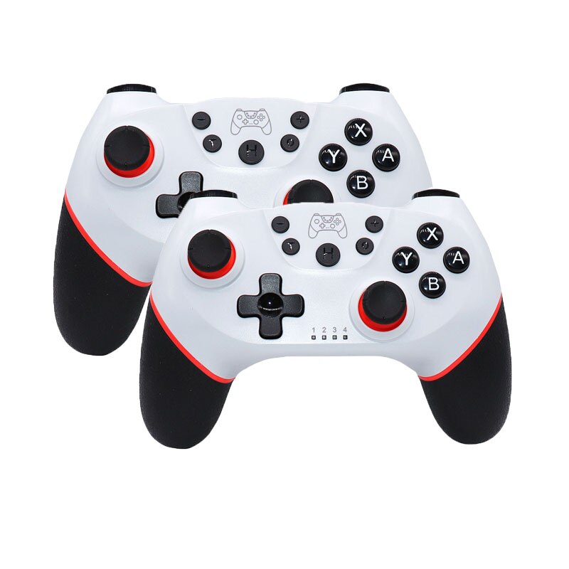 Mando inalámbrico con Bluetooth para Nintendo Switch, mando inalámbrico con 6 ejes para consola NS Switch: 2pcs White 2