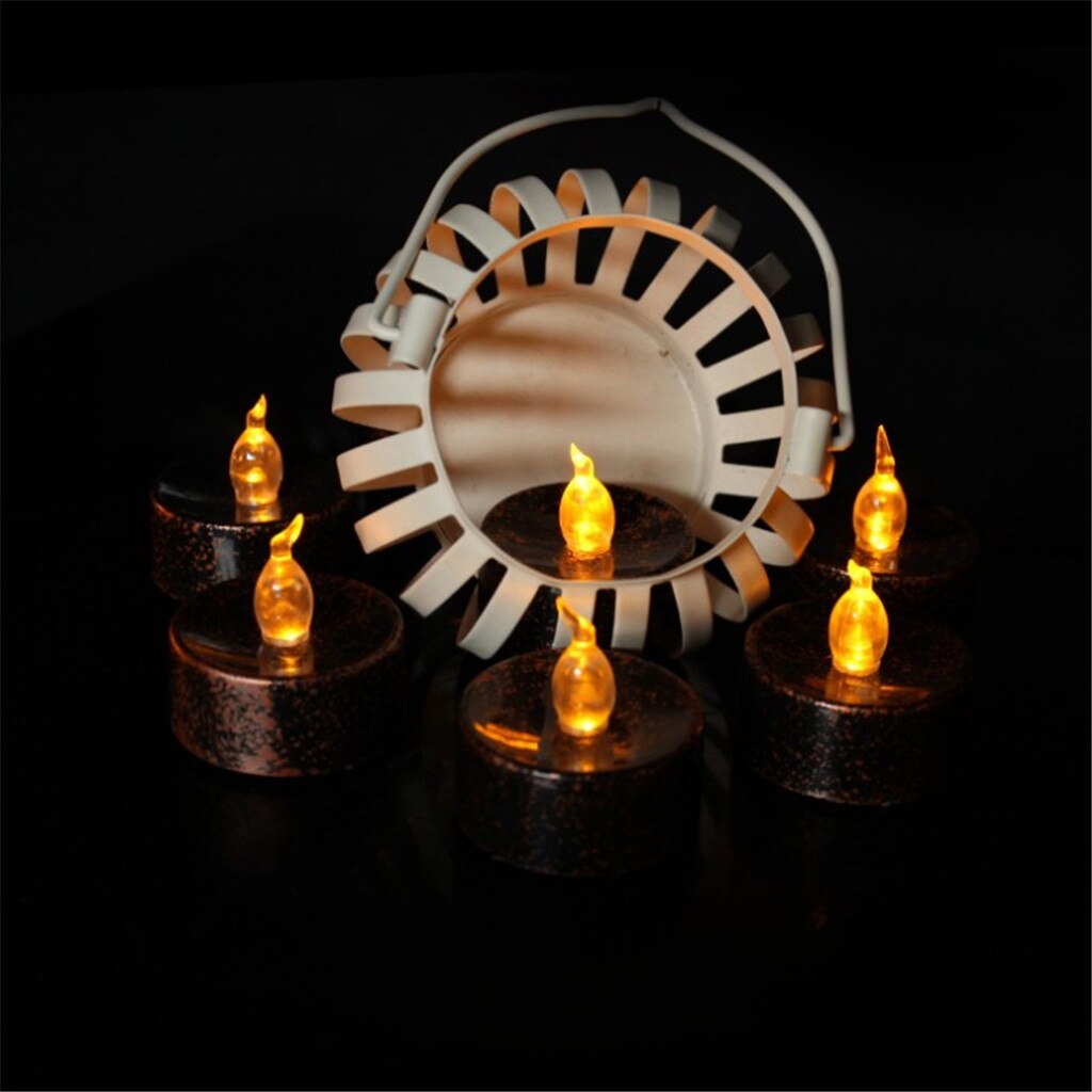 Black LED Candle Flickering Flameless Tea Light Candles Wedding