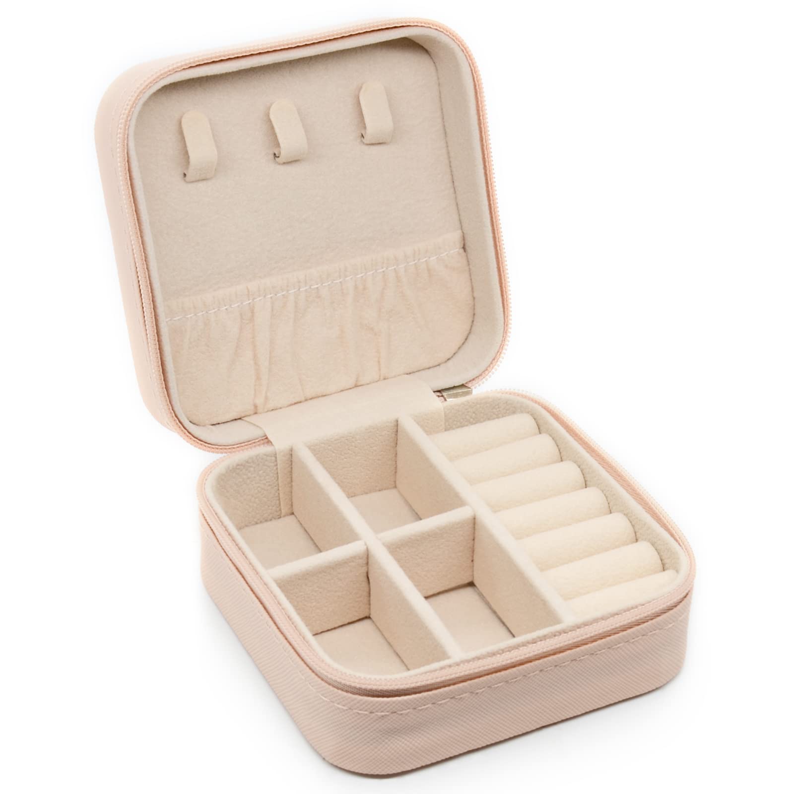 Mini Schmuck Aufbewahrung sbox tragbare Home Travel Ohrringe Halskette Aufbewahrung koffer für Frauen Ring Organizer Pu Leder Vitrine: Rosa