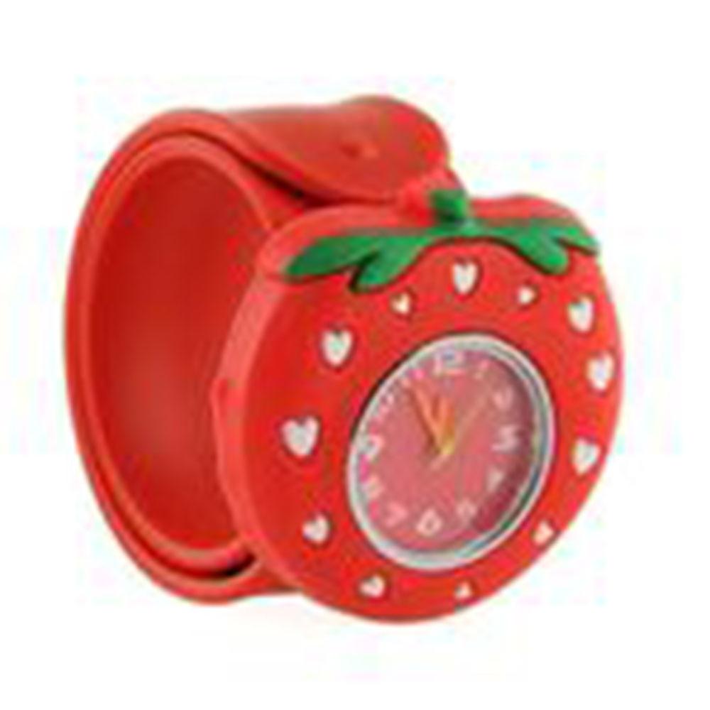 Cartone Animato per bambini Giocattoli Orologio Carino Animale di Frutta Per Bambini Silicone Accarezzò Orologio Della Ragazza del Bambino Giocattolo Preferito Orologio Al Quarzo Regalo Di Compleanno: Strawberry