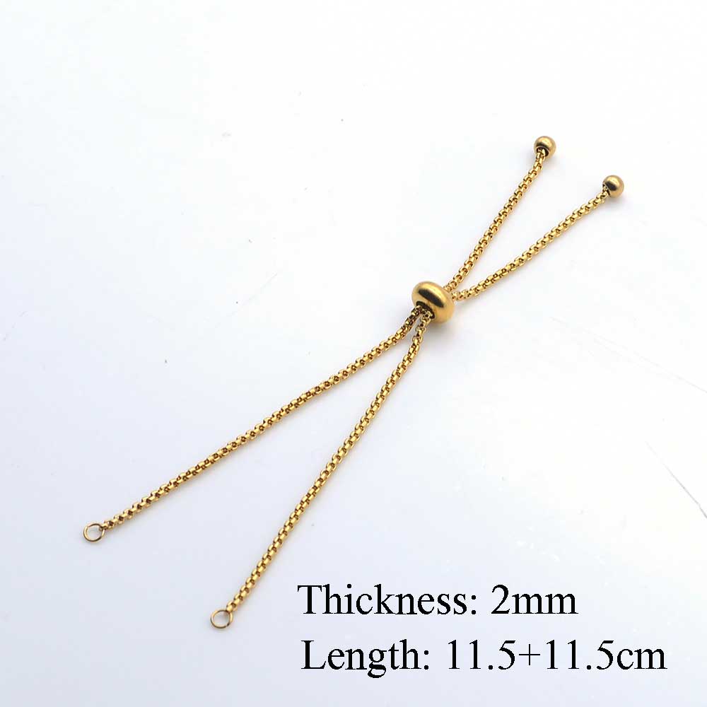 5 uds. De acero inoxidable DIY caja redonda cadena para mujeres pulsera joyería de DIY cadena al por mayor aceptar pedidos OEM