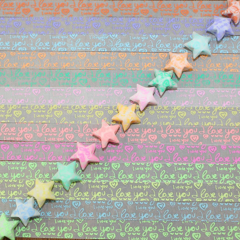 210 Sheets Luminous Origami Stars Paper Strips Lucky Color Star Decoration Folding Paper DIY Hand Crafting Crafts Arts Supplies
