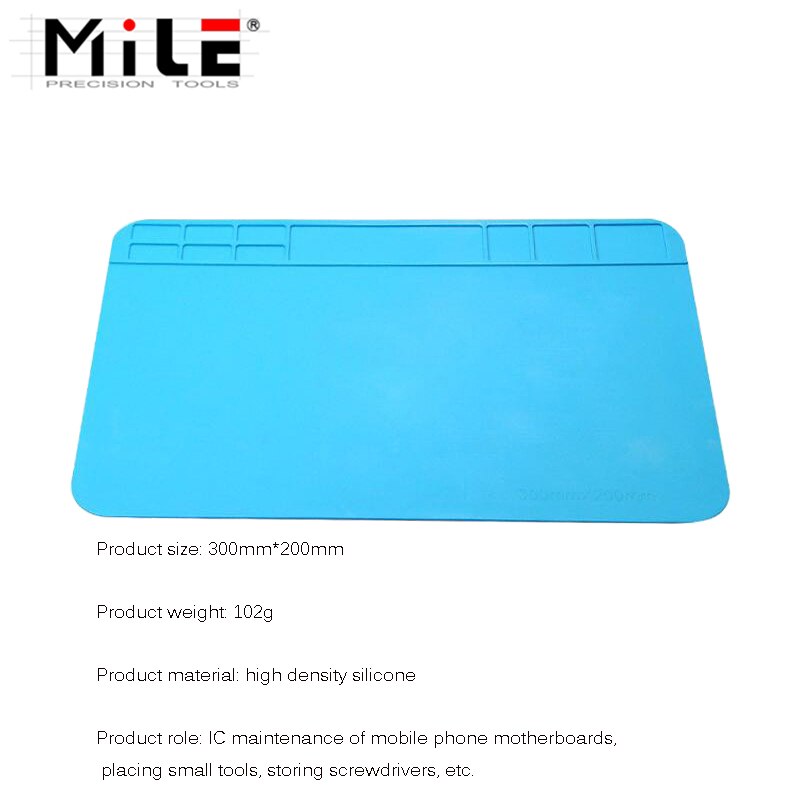 mile 30x20cm Heat Insulation Silicone Pad Mobile Phone Computer Repair Disassembly Work Station Desktop Mat Repair tool part