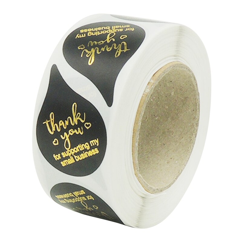 500pcs Thank You for supporting My Small Business Sticker Heart Seal Label R9JC: 8 / M