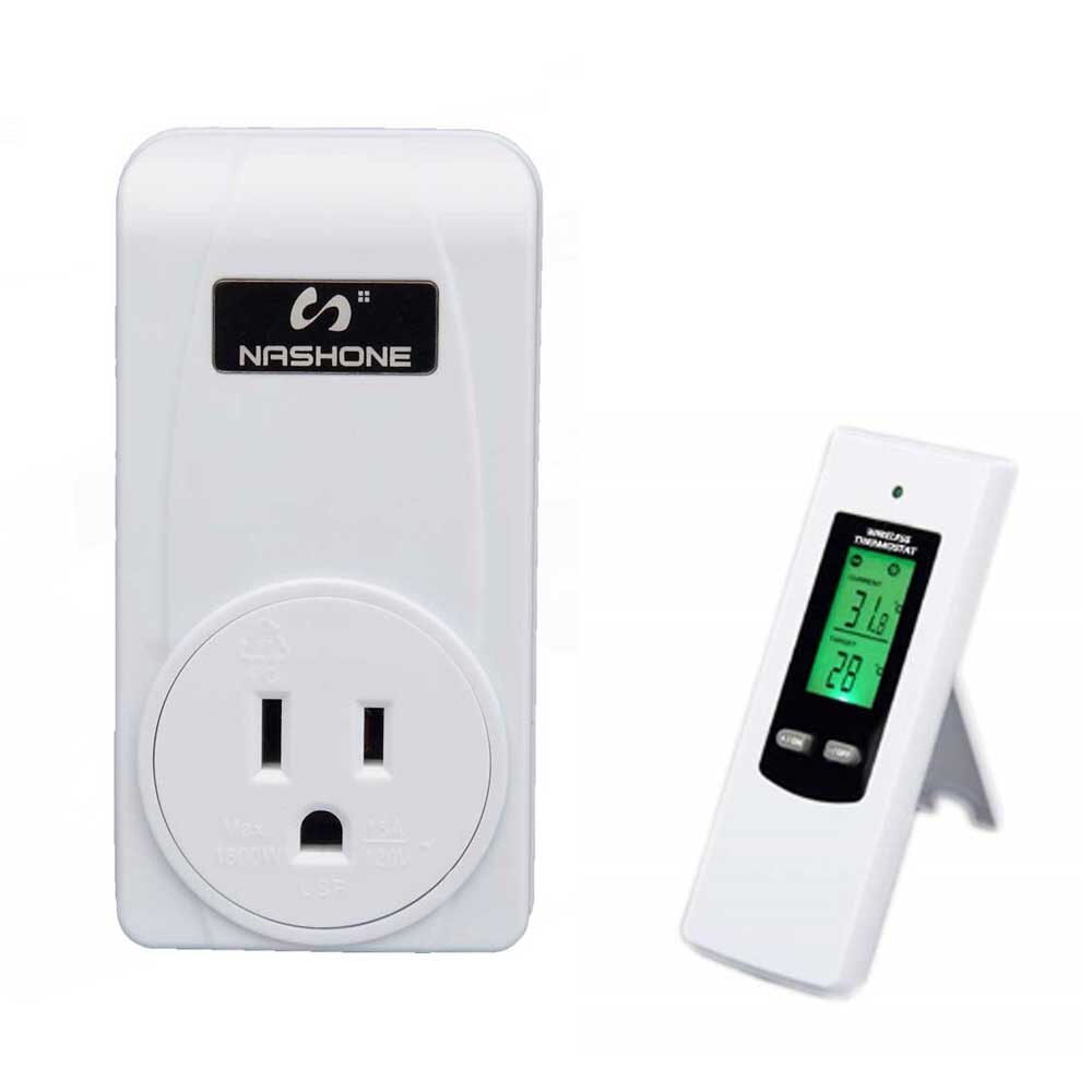 Nashone 110-230V Wireless Heating Thermostat Remote Control Smart Thermostat Temperature Controller EU/US Socket Remote Control: USA Kit