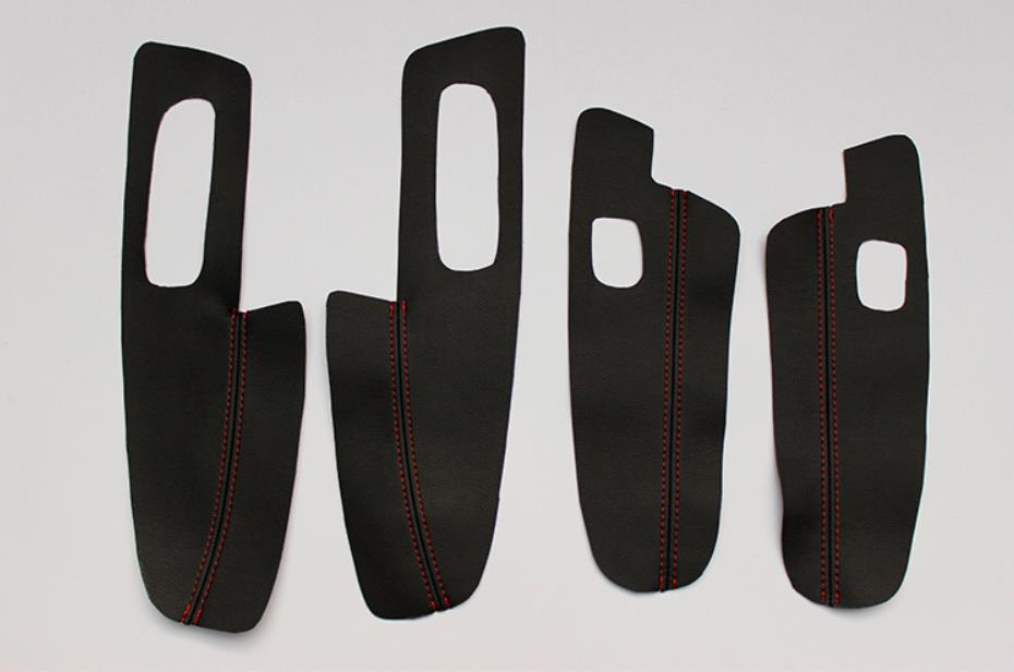 4 stk / sæt mikrofiber front / bagdørpaneler armlæn læderbetræk beskyttelsesbeklædning til peugeot med monteringsbeslag