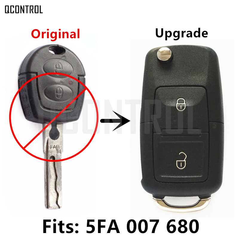 Qcontrol opgradering af fjernbetjeningsnøgle til sæde alhambra / arosa / cordoba / ibiza / leon / toledo 5fa 007680