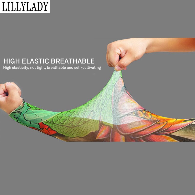 Manches de cyclisme pour vélo | Imprimé 3D de tatouage, Protection contre les UV, manches de bicyclette pour vtt, Protection des bras
