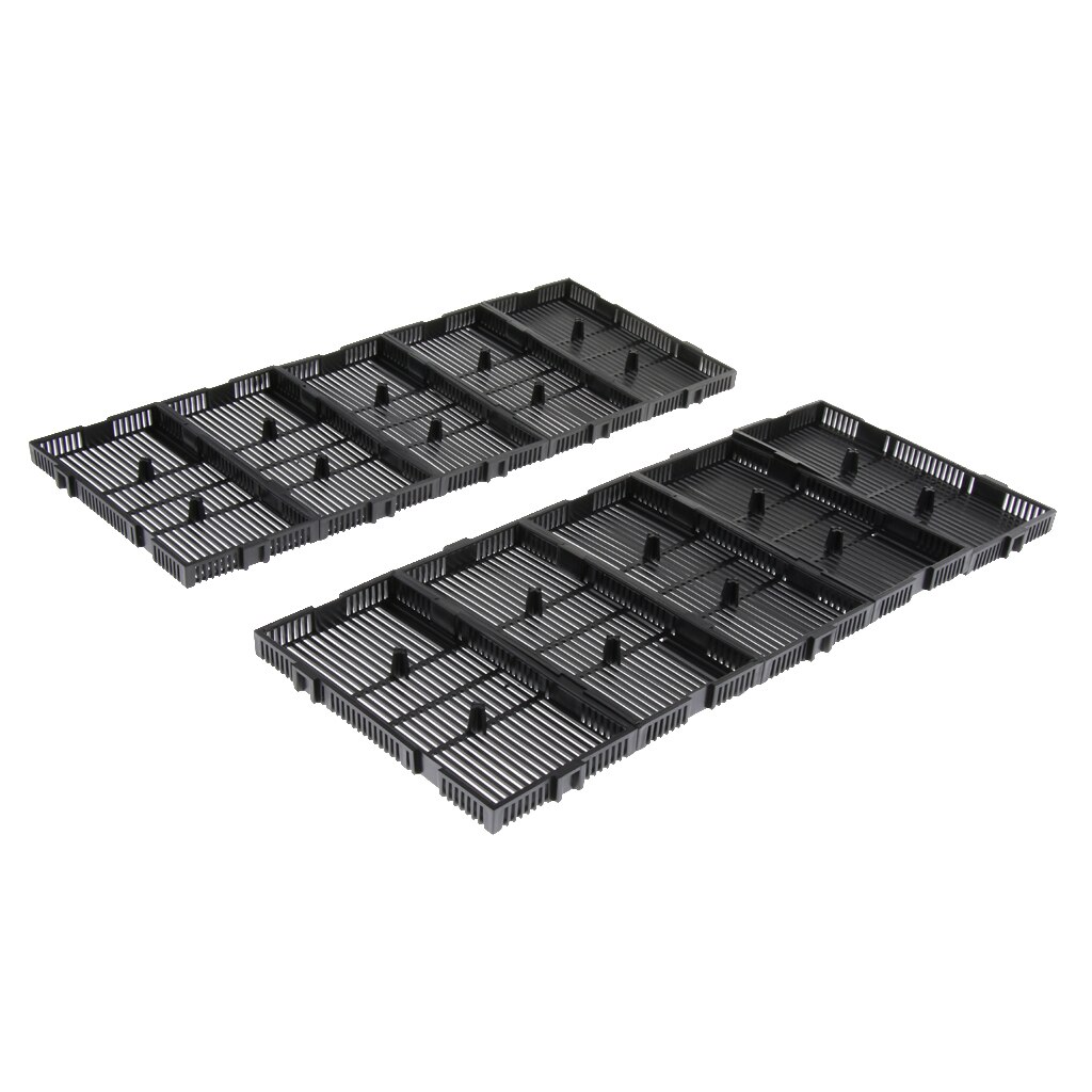 10 Stuks Aquarium Fish Tank Bodemfilter Board Plaat Zwart Plastic