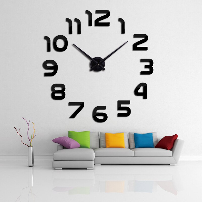 Topp 3d veggklokke reloj de pared kvartsklokke moderne gjør-det-selv-klokker stue butikk dekorative horloge murale-klistremerker