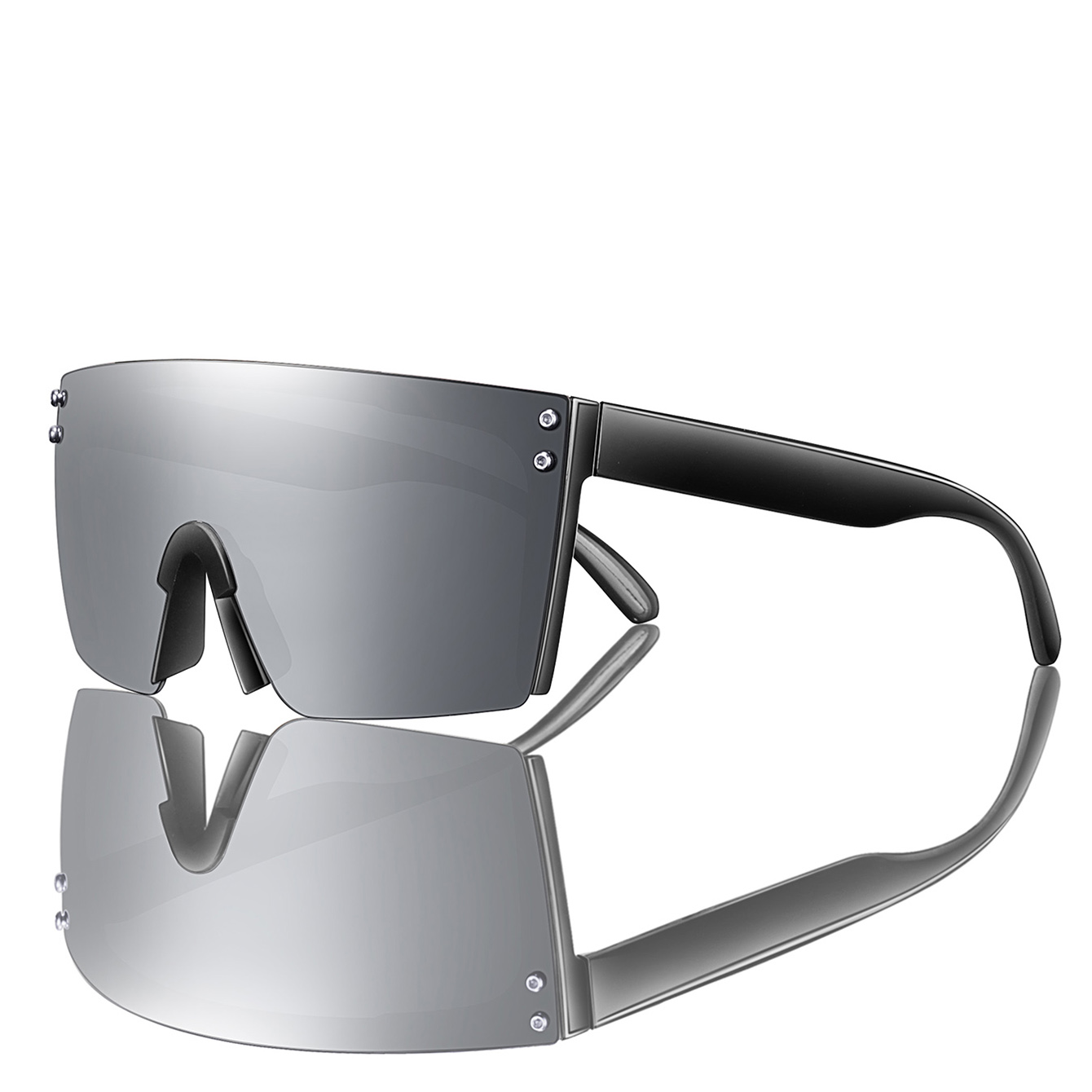 Gafas de sol de montura grande para motocicleta para hombre y mujer, lentes cuadradas a prueba de viento para exteriores, bicicleta de montaña, a la , Punk, UV400