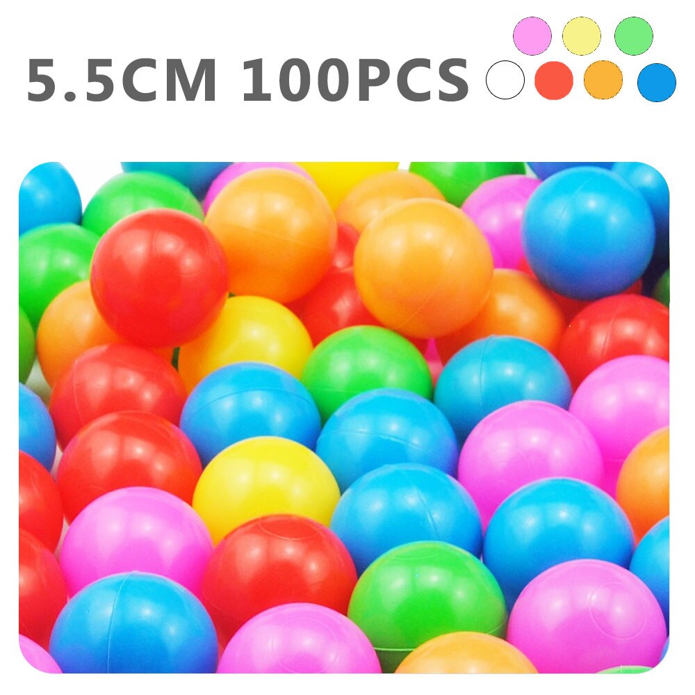 100pcs/lot Eco-Friendly Pink White Soft Plastic Water Pool Ocean Wave Ball Baby Funny Toys Stress Air Ball Outdoor Fun Sports: WJ3251A