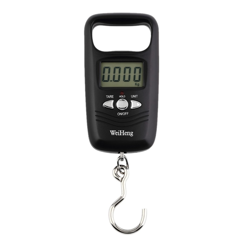 Balanza Digital con gancho LCD de 50kg de doble precisión, Mini equipaje de pesca portátil, bolsillo, balanza electrónica de mano