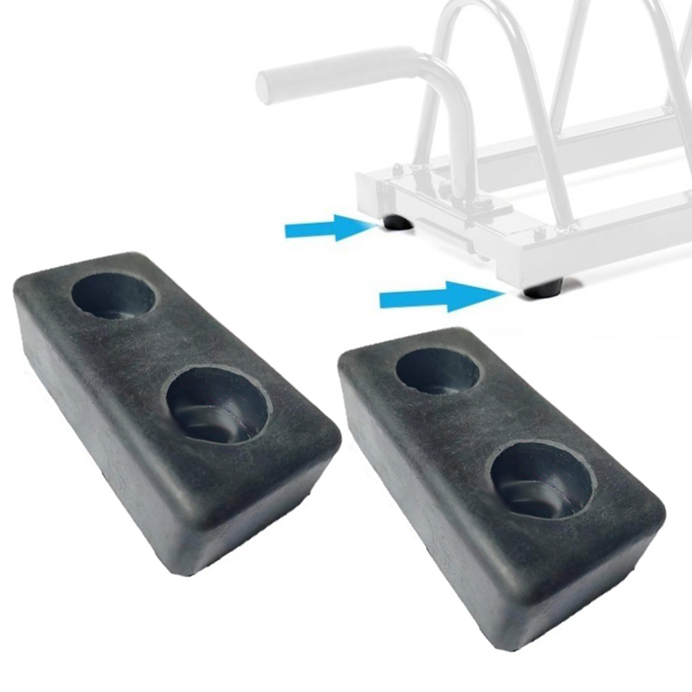 Rubber Bumpers Pads For Gym Machines 2 Pack Supporting Stability And Vibration Reduction For Treadmill Elliptical And Bike Units