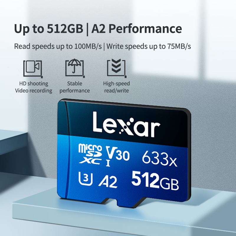Original Lexar Speicherkarte A1 V30 microsd Blitz TF Karte 32GB 64GB 128GB 256GB C10 Mikro SD Karte SD Speicherkarte für Telefonkamera