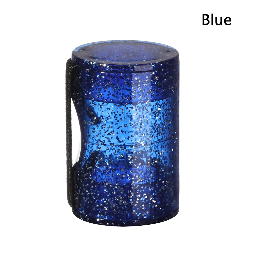 7 Colors Plastic Rhythm Sand Shaker Music Finger Ring Fingers Shot Soft adjustable auto strap Guitar Ukulele Instruments Tool: Blue