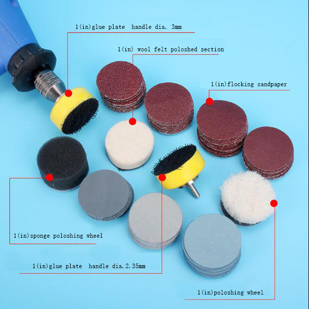 Outil de fabrication de modèles accessoire de meulage électrique meunier meunier papier de sable disque collant roue de polissage
