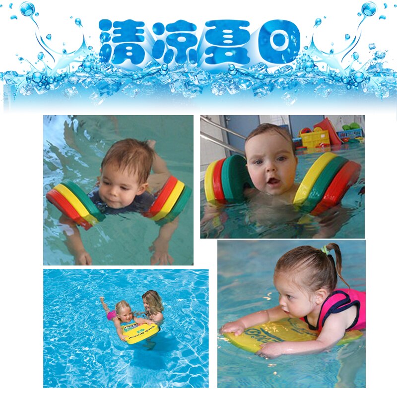 6 stk eva skum svømmeskiver armbånd flydende ærmer barn svømning oppustelig pool svømmerbræt øvelser cirkler ring tilbehør