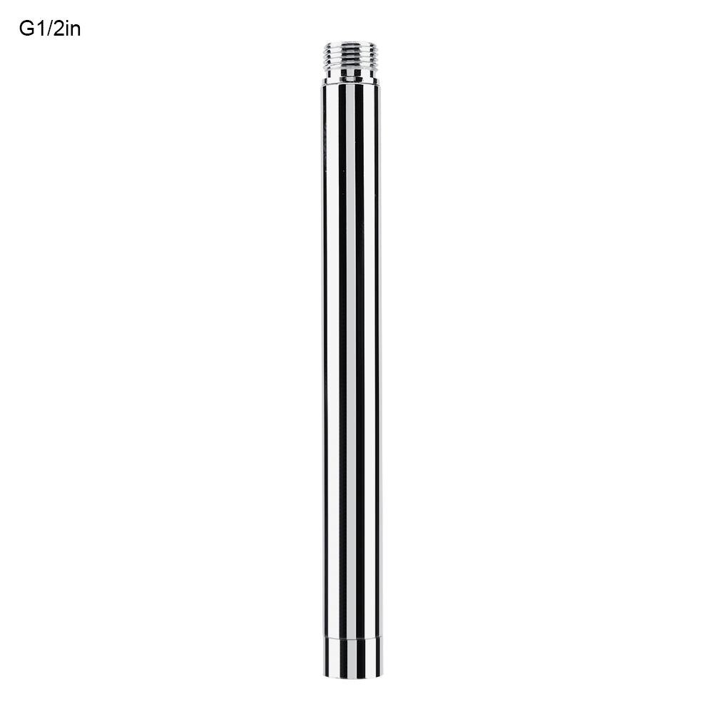 8inch Round 201 Stainless Steel Shower Extension Tube With Chrome Plating Shower Extension Rod Tube Bar Pipe Bathroom Accessory