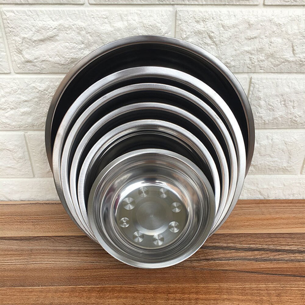 Rvs Mixing Bowls Nestelen Metalen Huishoudelijke Keuken Wastafel Kleine Grote Ronde Gerechten Kom Ei Kom