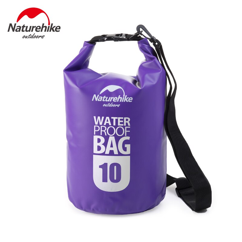 Naturehike Tonvormige Tarp Rivier Trekking Drifting Seal Rafting Bag Oceaan Pack Waterdichte Tas Dry Bag Outdoor 5L/10L/20L: Pruple 10L