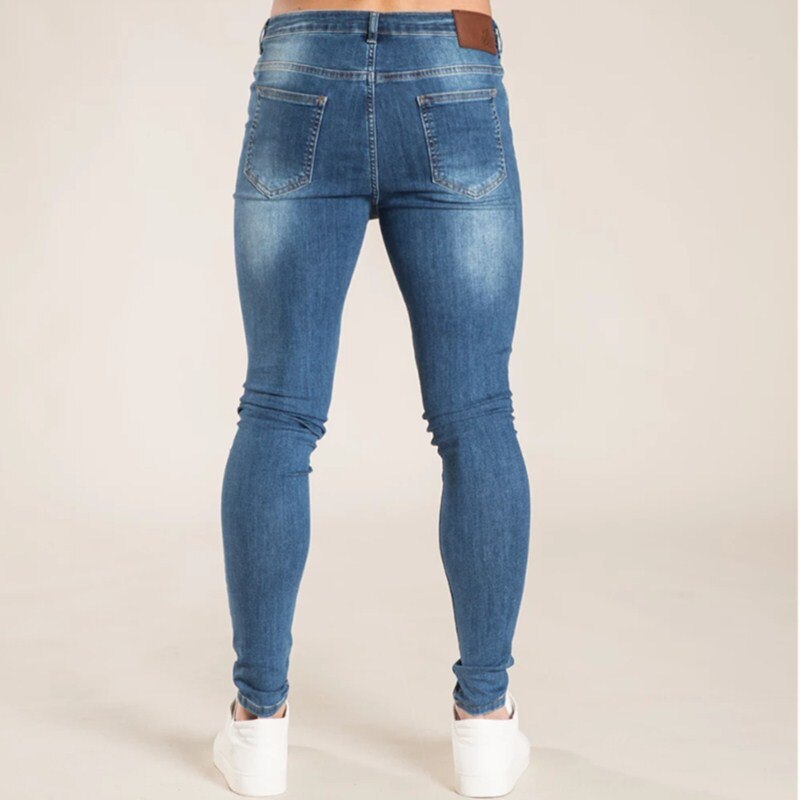 Jeans skinny déchirés 3xl taille pour hommes, style hip-hop décontracté, pantalon en jean extensible, peinture mendiant, grande taille