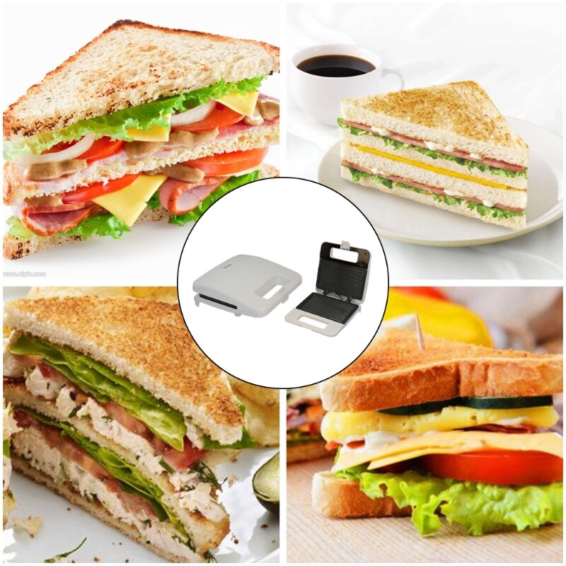 Pannini Maker 750W Mini Huishoudelijke Wafel Sandwich Maker Multifunctionele Broodrooster Ontbijt Bakken En Maken Machine, Eu