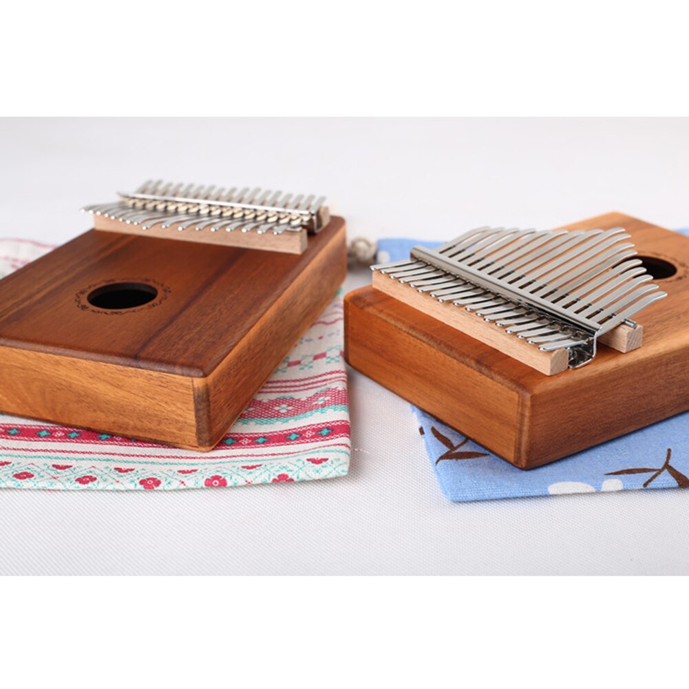 17-- toetsen kalimba duimpiano speelgoed mini body houten vinger muziekinstrument kit voor beginnende muziekliefhebbers met opbergkoffer