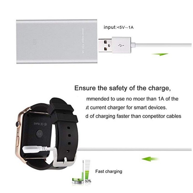 Caricabatterie Smart Watch 1PC magnetico, cavo di ricarica USB caricatore USB 2 Pin 4mm 4 Pin s 7.62mm per Smart Watch