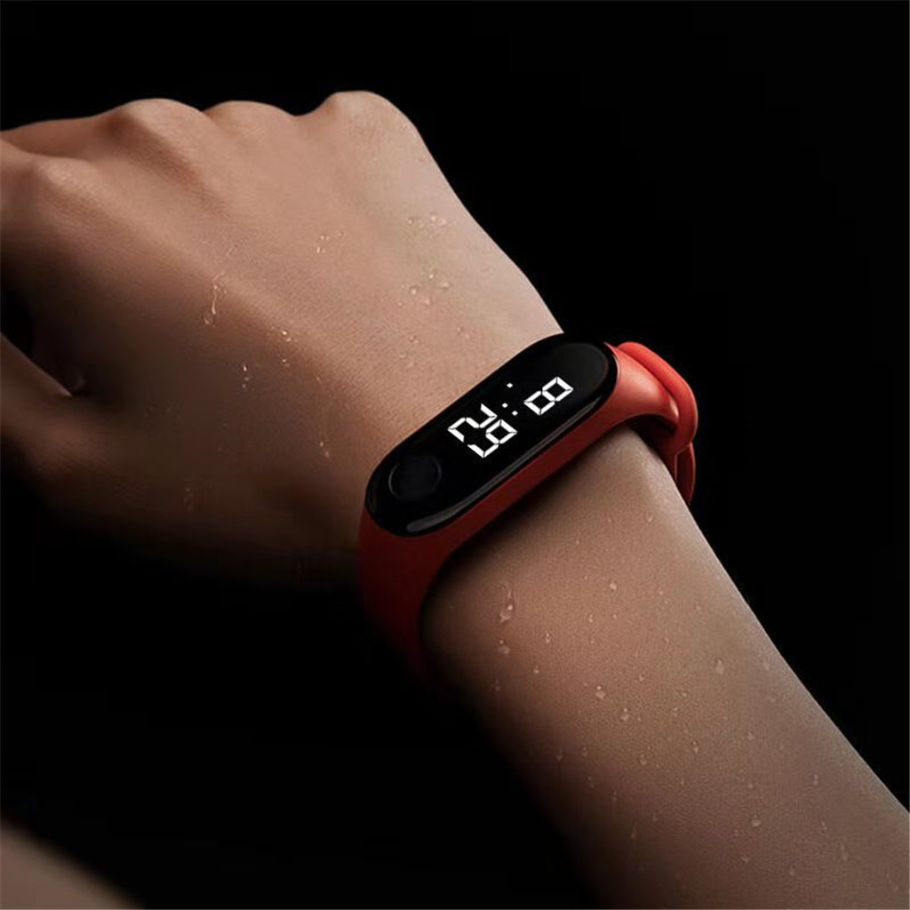 Hommes numérique montre LED électronique sport montre verre capteur lumineux Silicone montre-bracelet 50MWaterproof étudiant Couple relogio