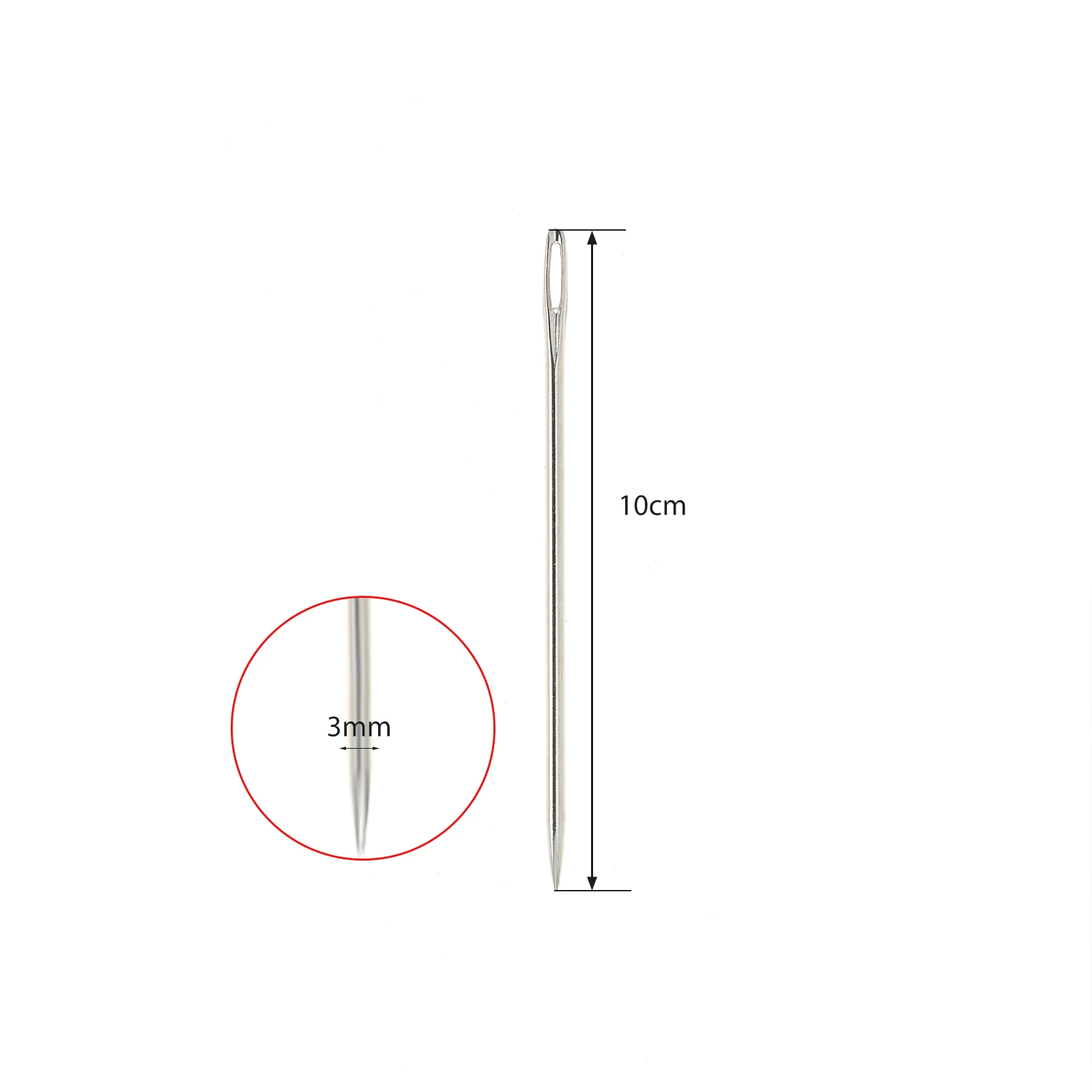 10/15/20/25/30cm Big Eye Hand Sewing Needles for Stitching and Crafting Projects Embroidery Upholstery Needle 1pc: Ivory