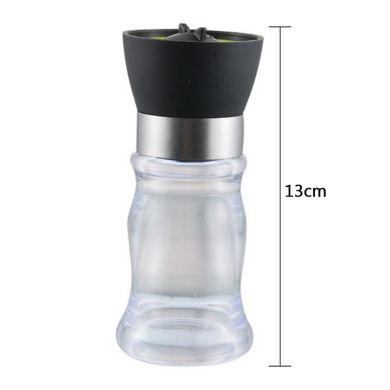 2 in 1 Shape Dual Salt Pepper Mill Spice Grinder Pepper for Kitchen Cooking Tools Easy to Clean: Mini Manually black