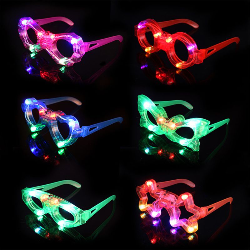 LED Glasses Flash Luminous Blind Eyewear Light Eye Mask Blinking Glowing Glasses Wedding Carnival Dance Bar Party Christmas Toy