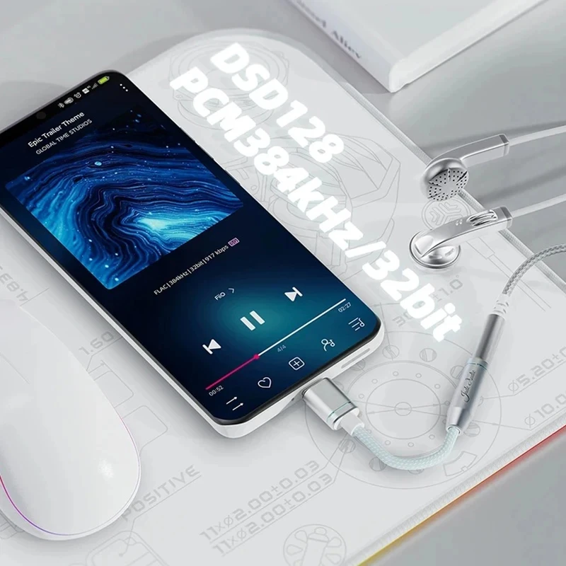 Jadeaudio Ja11 USB Typ C bis 3,5mm Kopfhörer/Kopfhörer Adapter USB C Kabel USB C bis 3,5 Audio- Aux Kabel für iPad Profi Android