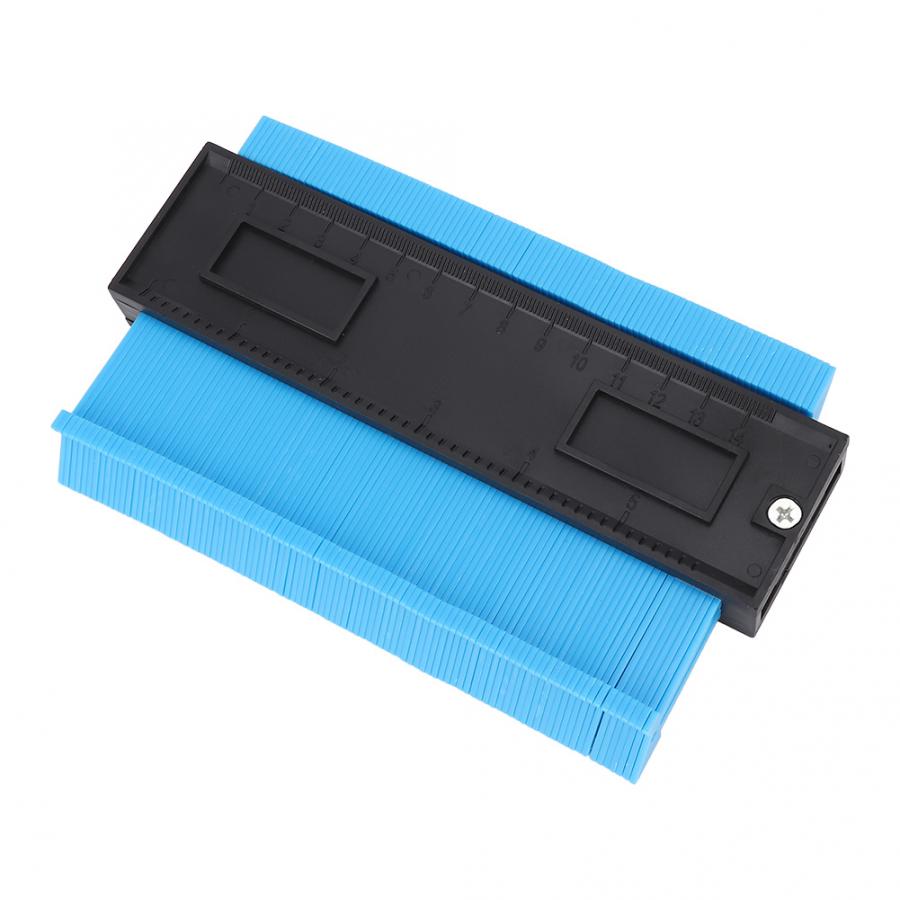 6 inch ABS Plastic Irregular Shapes Measuring Contour Duplication Gauge Woodworking Measuring Tool: Blue