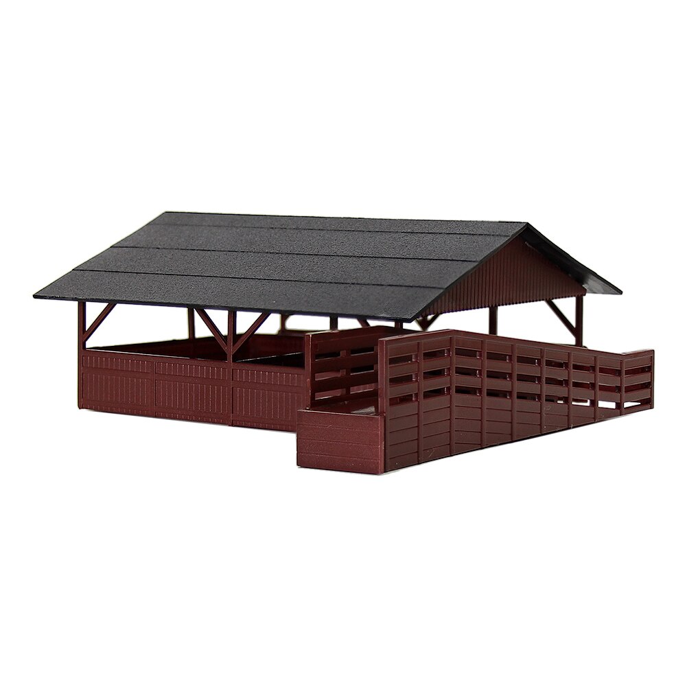 1pc 1:87 husdyr storfe stall hester stall vin rød ho skala byggesett for husdyr  jz8701wr