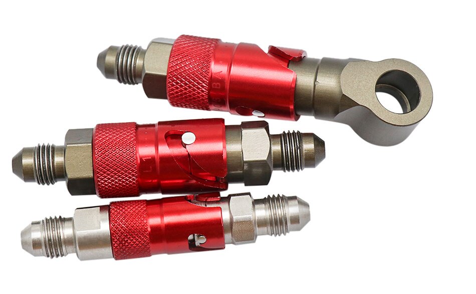 Alocnstar Aluminum AN-3 AN3 Straight Bend Brake Line Fluid Quick Release Connect Fitting Adapter Kit For Kawasaki Ninja DUCATI