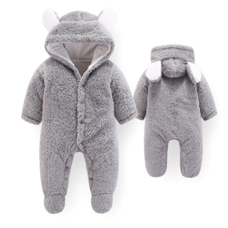 Neugeborenen Baby Winter Strampler Kleidung Junge Mädchen Gewand Weichen Fleece Overall Verdicken Warme Bequeme Pyjamas Overall