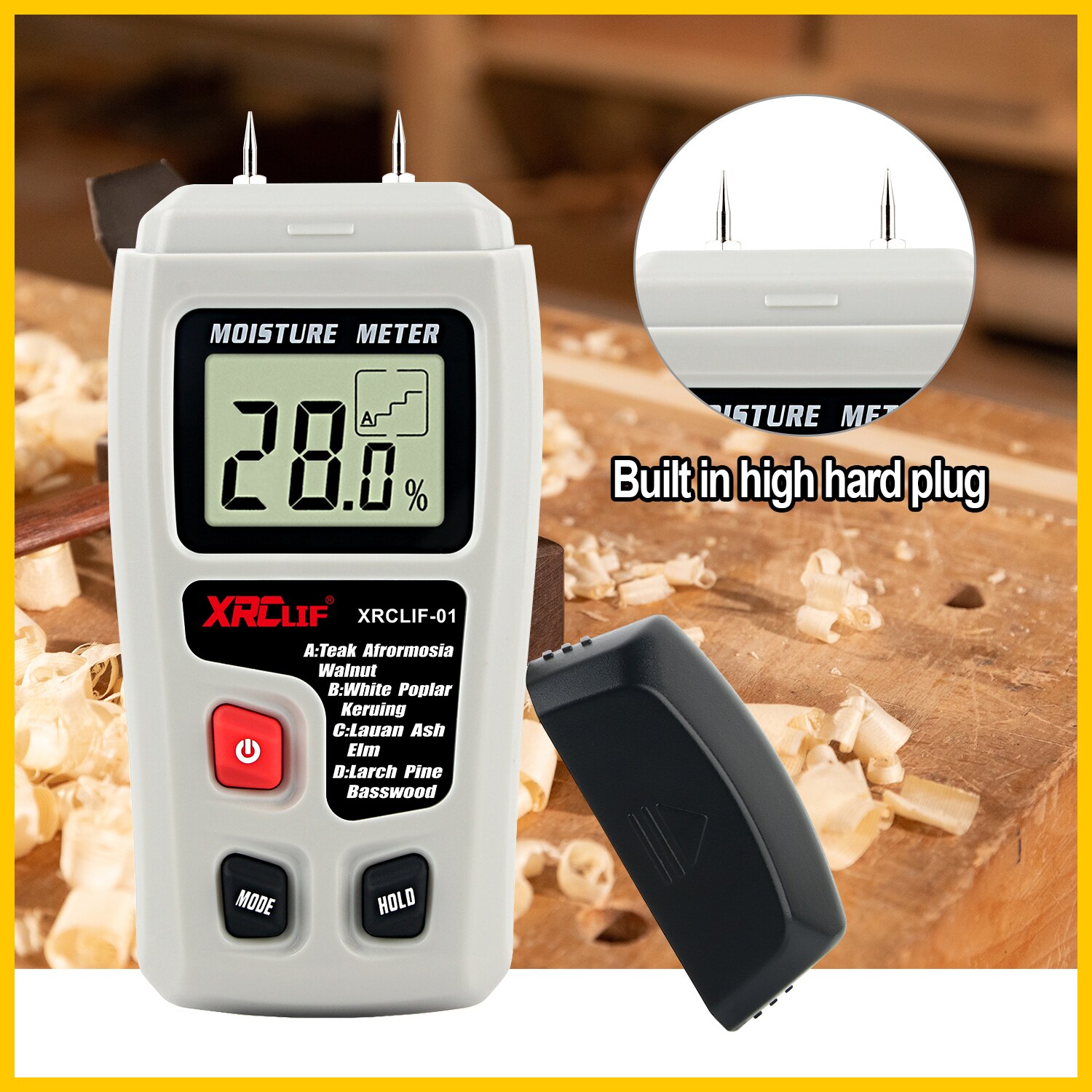 XRCLIF Hygrometer Tester Wood Moisture Meter 0-99.9% Humidity Timber Damp Detector Moisture Meter Concrete