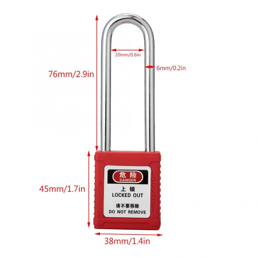 Steel Long Insulated Beam Padlock Lockout Industrial Safety Isolation Lock fechadura digital