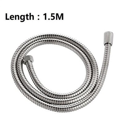 Flexibele slang 1.5 M rvs Dubbele Interlocked Badkamer 2 m flexibele chrome draagbare douche: Default Title