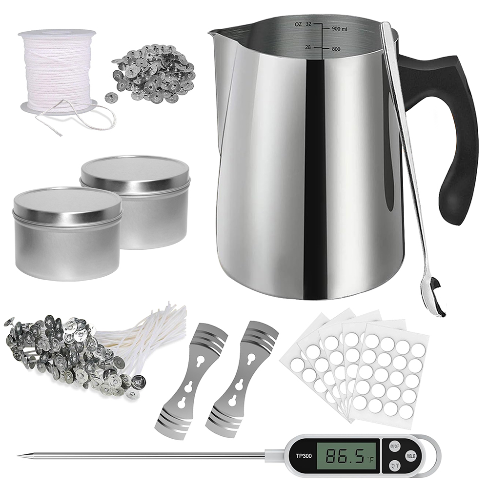 Candle Making Starter Kit Supplies Including Candle Make Pouring Pot Sticker Candle Wick Holder DIY Craft Tools for Adults
