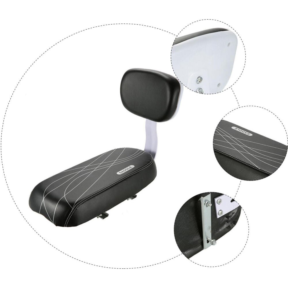 1Pc Soft Bicycle Backrest Seat Rear Seat Bike Cushion Bike Accessory Backrest Seat Bike Rear Seat for Outdoor Bicycle Bike